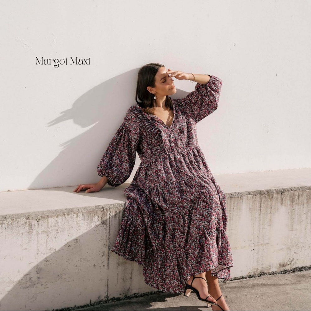 La Bohème Margot Floral Maxi Dress - S/M